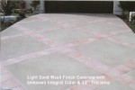 Light Sand Wash Finish Concrete with Unknown Integral Color & 12” Tile Inlay