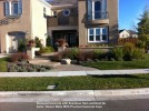 Stamped Concrete with Seamless Skin and Dust On  Color. Stucco Walls With Pre-Cast Concrete Caps