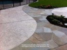 Stamped Concrete with a Slate Seamless Skin and Integral Color. Full Range Bluestone Inlay