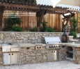 Cultured Stone Veneer on Kitchen Walls with  PreCast Concrete Cap and and Tile Cpunter Arizona Flagstone Floor