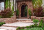 Stamped Concrete with Seamless Skin and  Integral Color. Brick Border, Steps and Walls